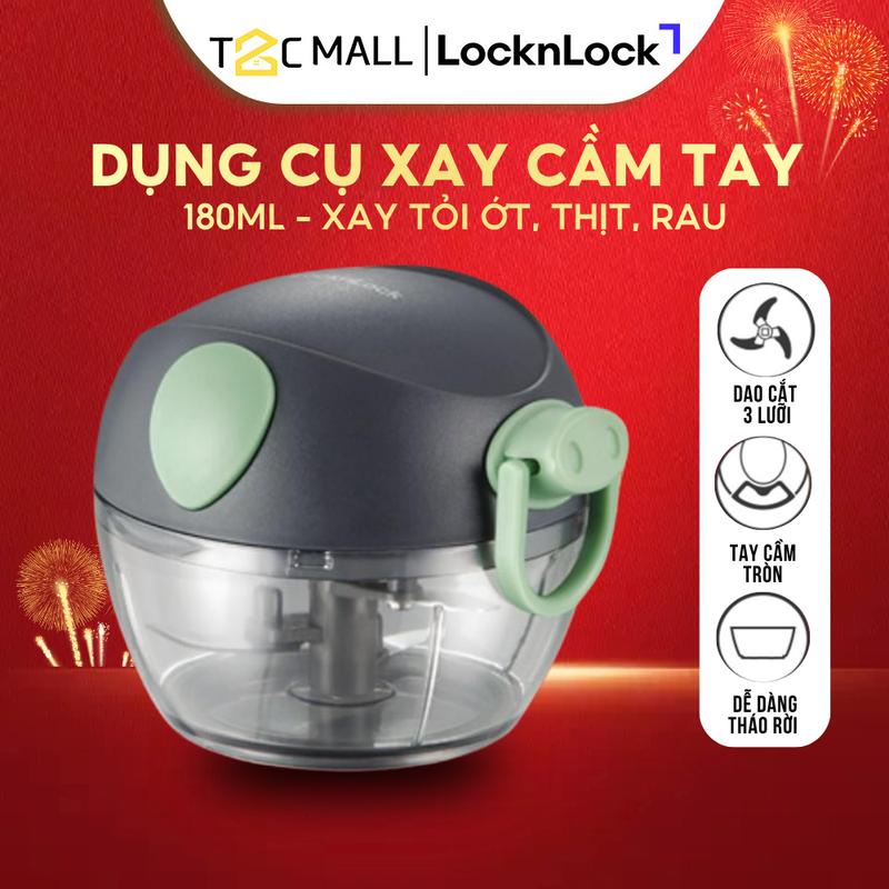 Dụng Cụ Xay Tỏi Ớt LocknLock Xay Rau Củ, Xay Đồ Ăn Dặm, Lưỡi Dao Sắc Bén Cao Cấp CKS321GRN T2C Mall