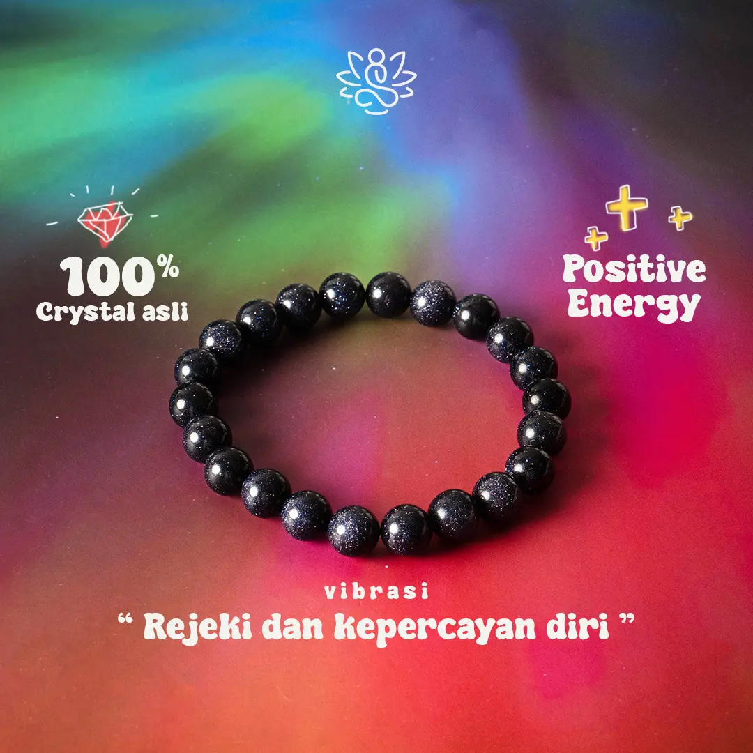 Gelang Blue Sandstone Aura Rejeki