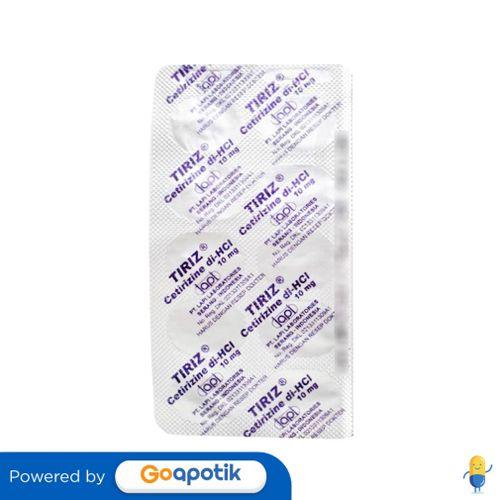 TIRIZ 10 MG STRIP 10 TABLET
