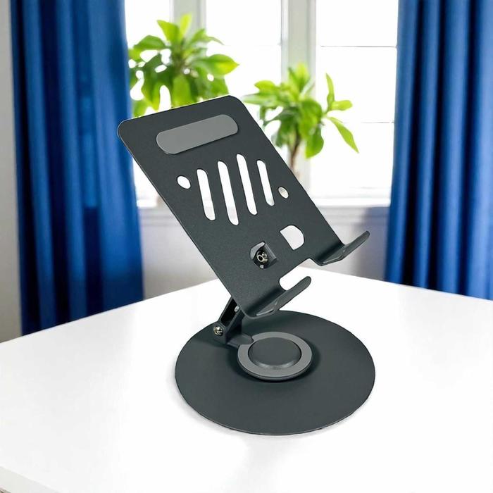 Promo Stand Tablet Aluminium Holder Foldable 360 Rotation Dapat diputar ...
