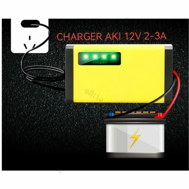 CAS CASAN AKI MOTOR MOBIL 12V 2A 12V/12A PORTABLE OTOMATIS CHARGER ACCU CARGER AKI PORTABLE MOTOR MOBIL Pasokan langsung pabrik 8
