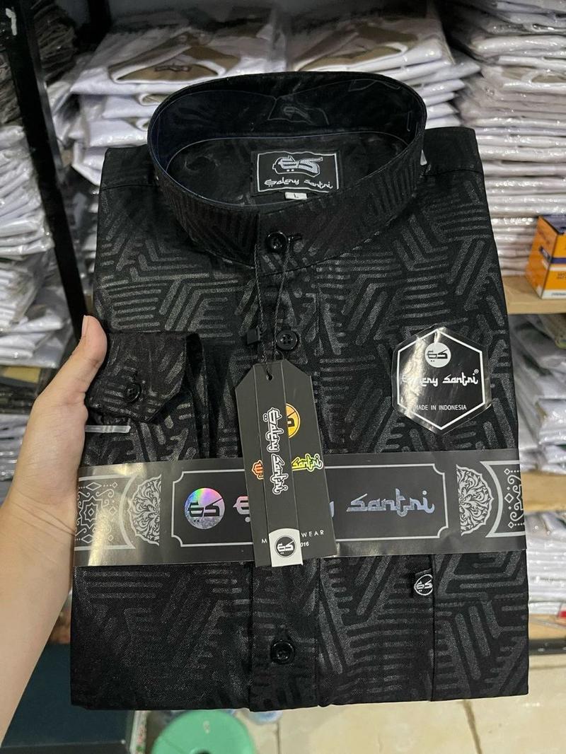 Product Introduction of Galery Santri Baju Kemko Sultan Melayu Bahan Spun Embos Premium Motif Polos Lengan Panjang Model Terbaru 38