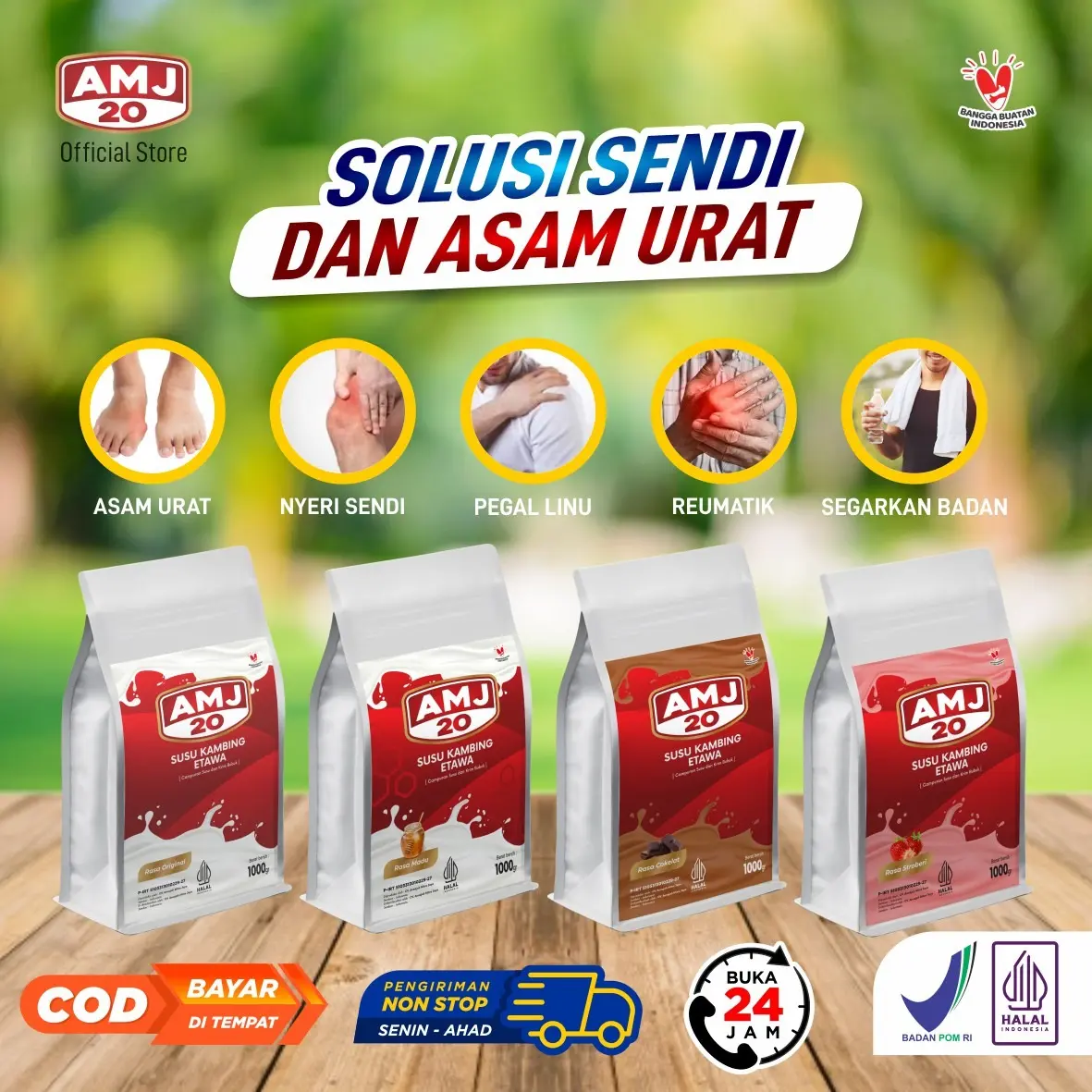 Susu Kambing Etawa Bubuk AMJ 1kg untuk Mengatasi Nyeri Sendi
