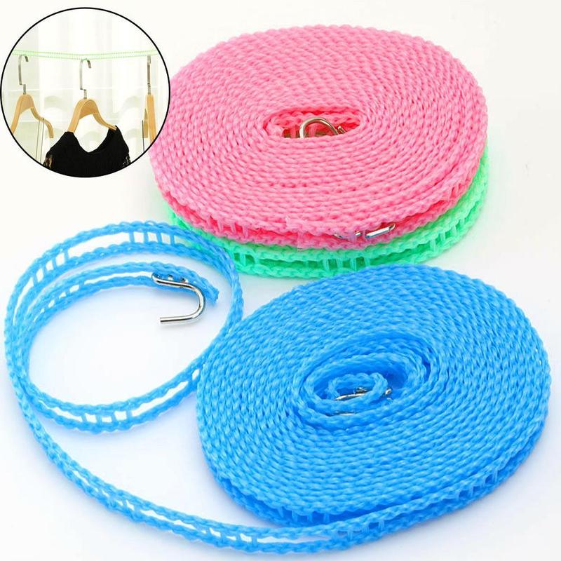 Dây Phơi Quần Áo Chống Gió Và Chống Trượt, 5M, Cho Ban Công Gia Đình, Màu Sắc Ngẫu Nhiên 0