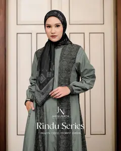 GAMIS JAMBU NADA ARALYN DRESS FOREST GREEN NEW SERIES