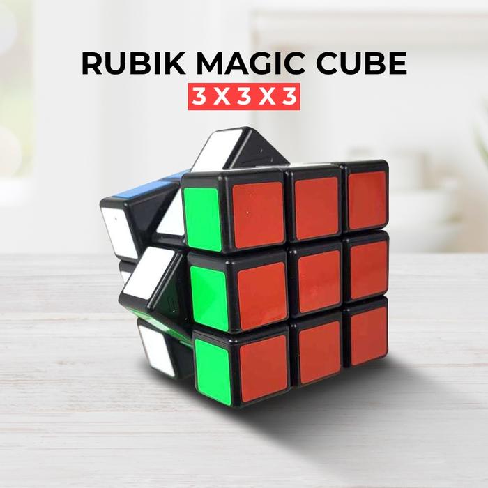 Rubik 3x3 Magic Cube 3x3x3 Speed Cube BlackBase/ mainan anak rubik di  Nfemalee | Tokopedia