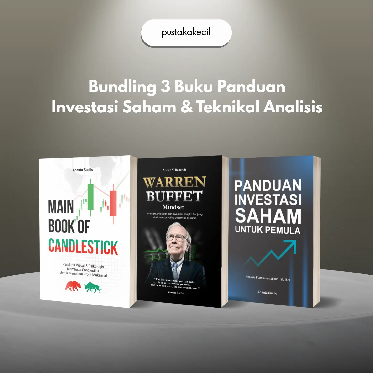 Paket Murah 3 Buku Investasi Saham - Buku Financial - Investor Pemula  - Warren Buffet Mindset, Investasi Saham, Candlestick - Yash Media