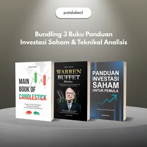 Paket Murah 3 Buku Investor Pemula Warren Buffet Mindset, Investasi Saham, Candlestick - Yash Media