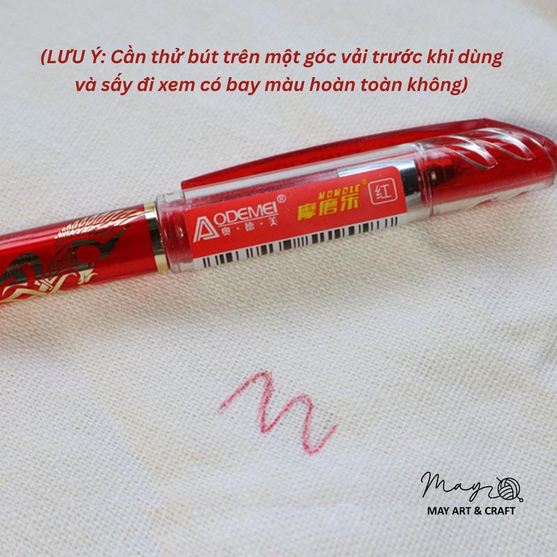 Bút vẽ vải bay màu bằng nhiệt độ có 3 màu đỏ - xanh - đen