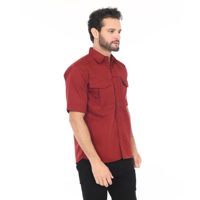 VICTO Kemeja V-Tac Lengan Pendek Workshirt