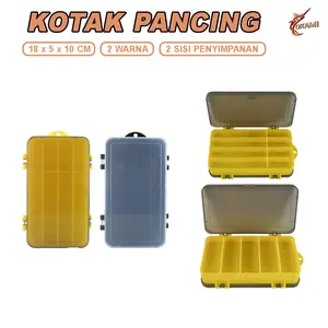 Box Alat Pancing  Box Kail Serbaguna Kompartemen Banyak Anti Air Kotak Umpan 2 Sisi Perlengkap Pancing PJ5404