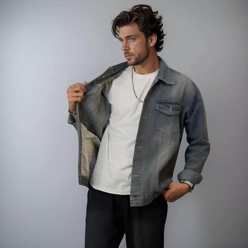 Product Introduction of Áo khoác jeans màu hè vừa vặn - Phong cách sang trọng ngầu 20
