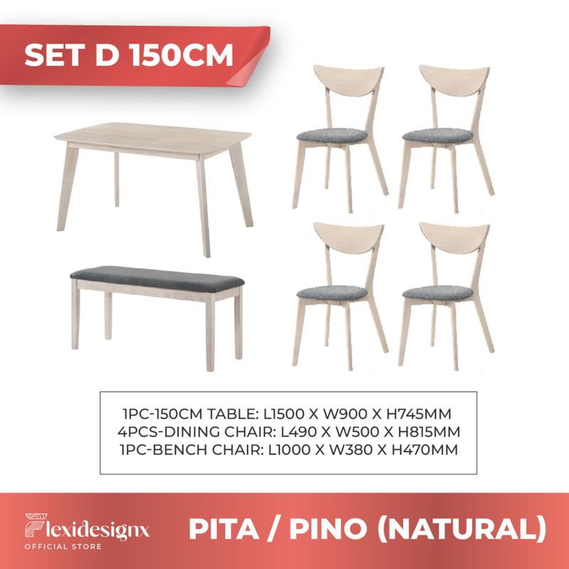Product Introduction of Dining Chair 6 seat Wood 4 chairs Bench Solid Wood Material Promotion PINO Flexidesignx 15