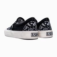 Gambar SABA  Slip on Paisley Classic Black White - Sepatu Sneakers Sepatu Kasual Pria Sepatu Kasual Wanita - Black White, 36 dari Saba Footwear Kab. Tangerang 4 Tokopedia
