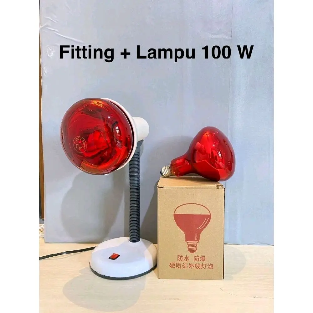 Lampu Infrared 100W Bohlam Terapi Sinar Merah Fisioterapi Pegal Otot - Lampu Infrared