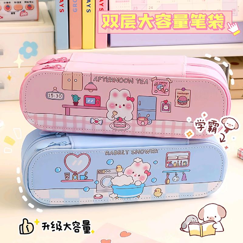Kotak Pensil 2 Tingkat Motif Karakter Waterproof 4