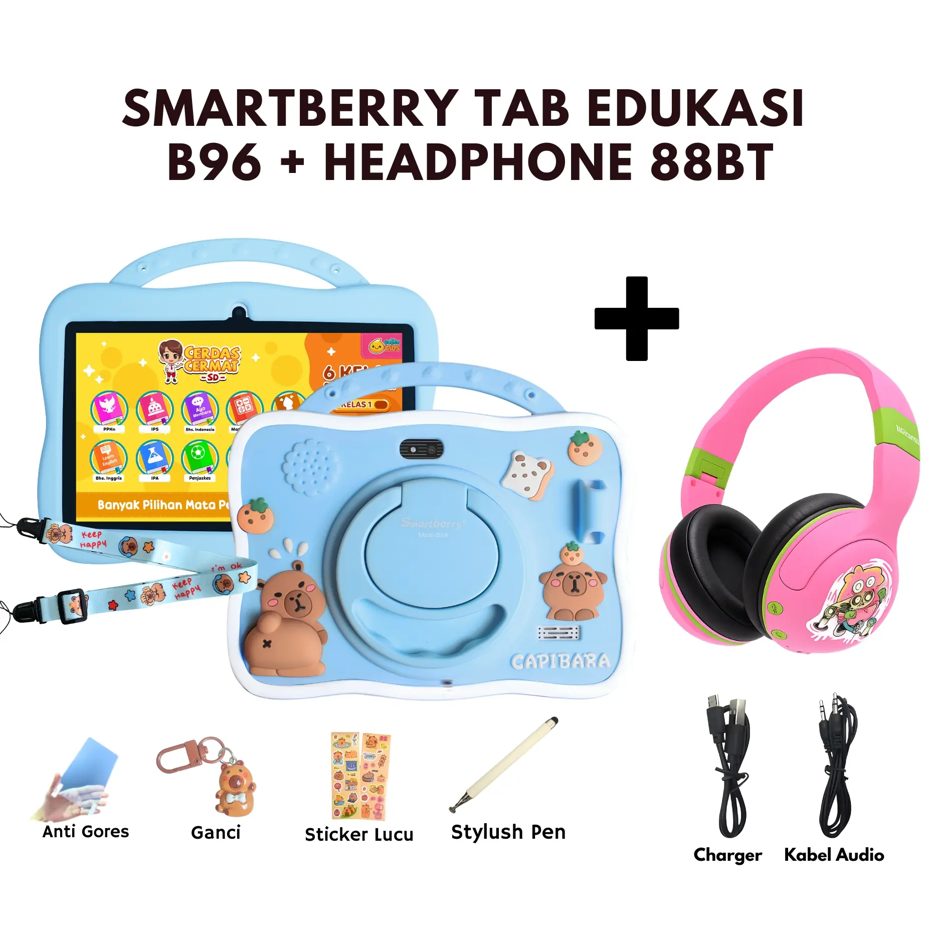 B96 BIRU + 88BT PINK