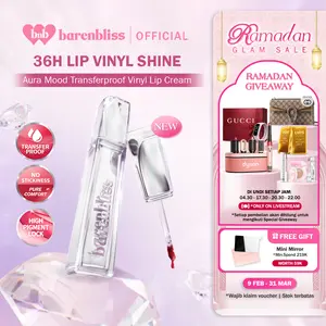 【NEW LAUNCH】BNB Barenbliss Aura Mood Transferproof Vinyl Lip Cream 2.5 ml - Tahan Lama 36 Jam Deep Moisture Lock Ringan Hi-Pigmented Lip Vinyl Lip Tint Lipgloss 7X Gemstone Mineral Care Waterproof Tidak Lengket cocok Untuk Two tone Lips Lipstick