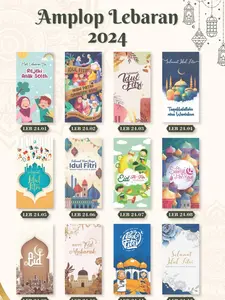 [20Pcs] Amplop Angpau Uang Lebaran Idul Fitri 2024 Motif Unik dan Lucu Harga Murah