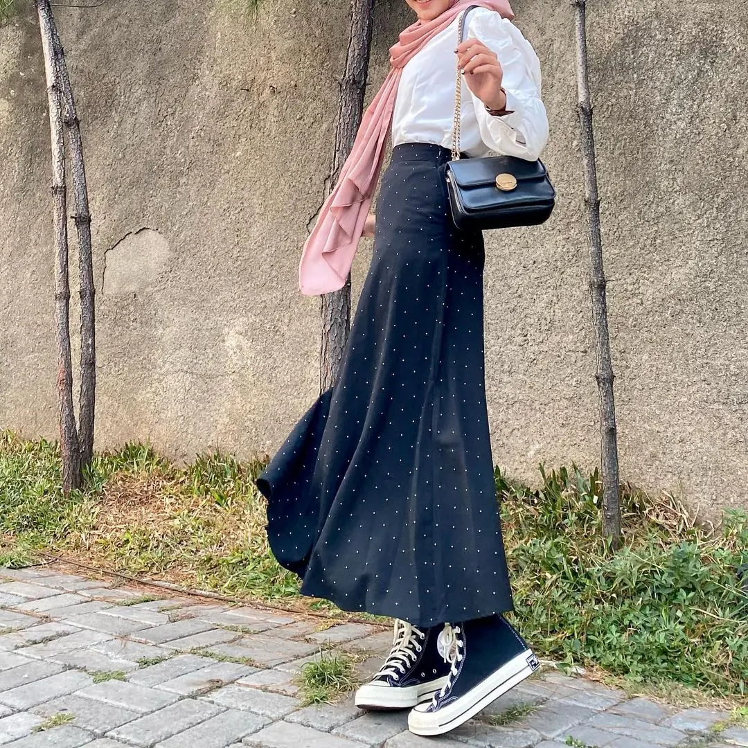 Yeji skirt polka | Rok polkadot | Rok panjang | Casual skirt