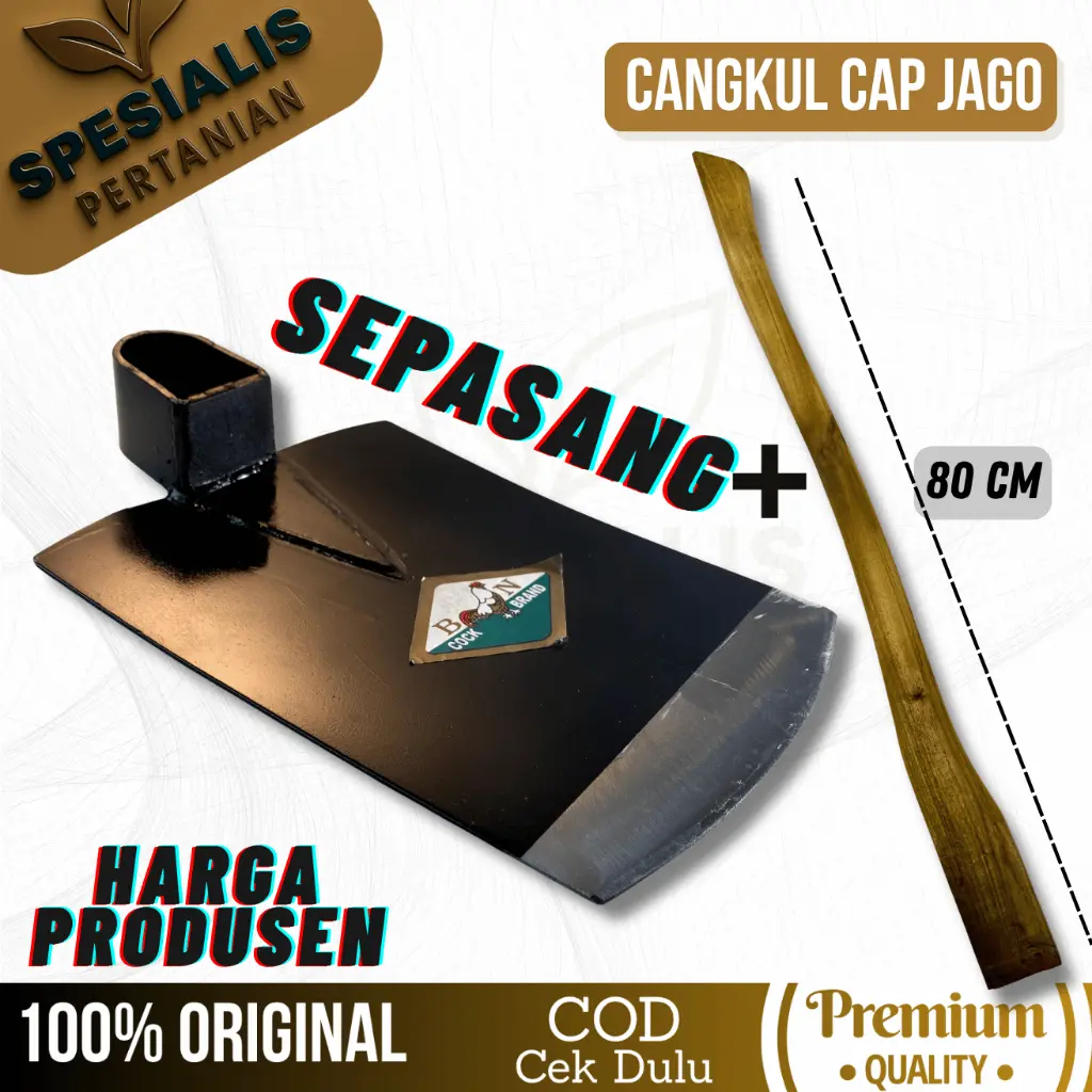 GARANSI MURAH Cangkul Jago Lengkap – Cangkul Bangunan Alat Pertanian Kuat & Tahan Lama
