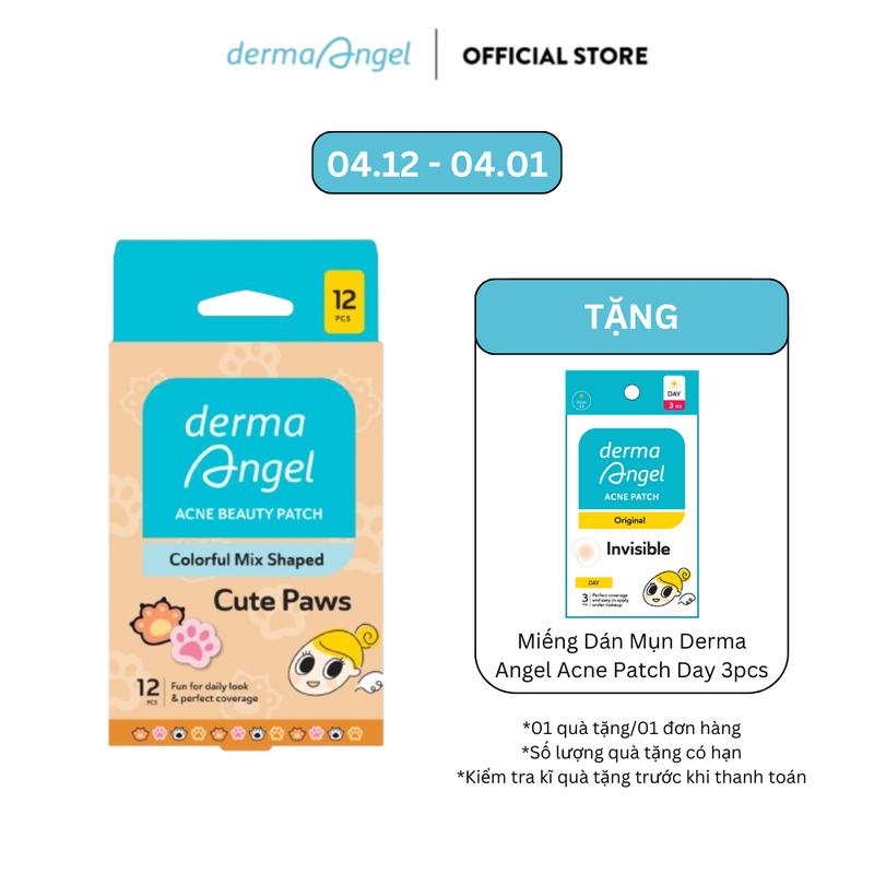 Miếng Dán Mụn Vui Nhộn Derma Angel Acne Beauty Patch - Cute Paws