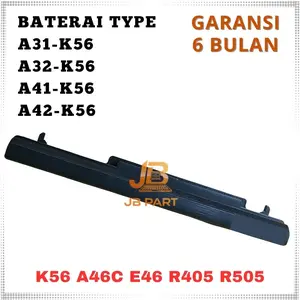 Baterai Battery For A46C A46CB A46CM K46CB K46CM S46C S46C SERIES (A32-K56) NEW - JBPART