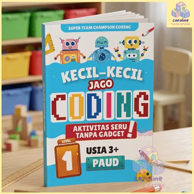 Buku Aktivitas Kecil Kecil Jago Coding 3 4 tahun Anak Paud TK Buku ...
