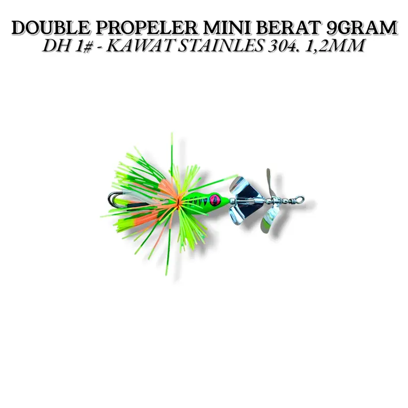 Umpan Casting Slater Double Propeler Mini Berat 9 Gram - Model Terbaru Ikan 1