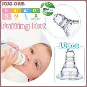 10PCS Dot Botol Bayi 3.8cm standard pacifier Dot Nipple SLIM NECK Dot Ulir BPA free empeng bayi XNZ