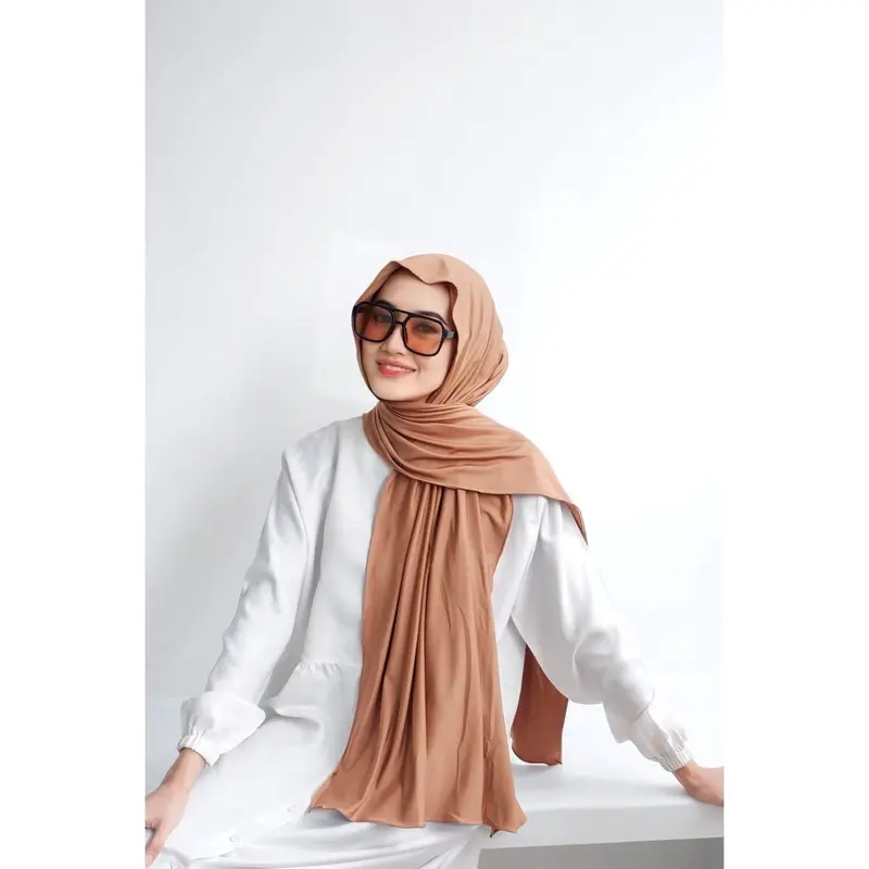 Jasmine HIJAB Pashmina Kaos Meleyot Jersey Premium Mleyot Keriwil Kriwil Letoy Spandek Jersy 2
