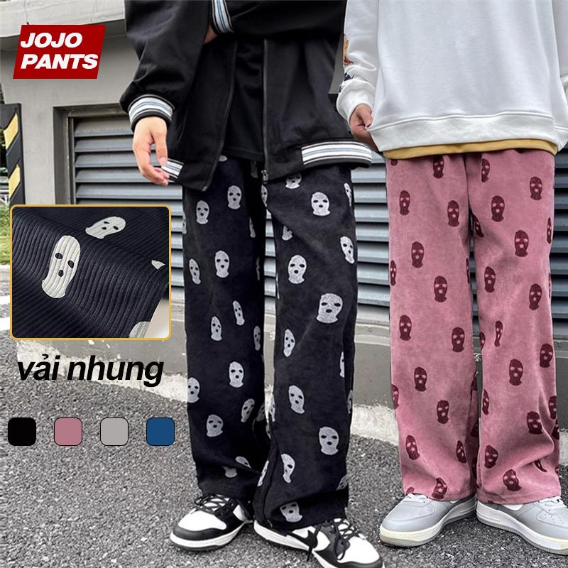  Quần Ống Rộng Cho Nam thời trang Phong Cách Hàn Quốc Quần thun baggy quần dài Quần Nhung Tăm Nam Menswear Pants chỉ giặt tay xxl 
