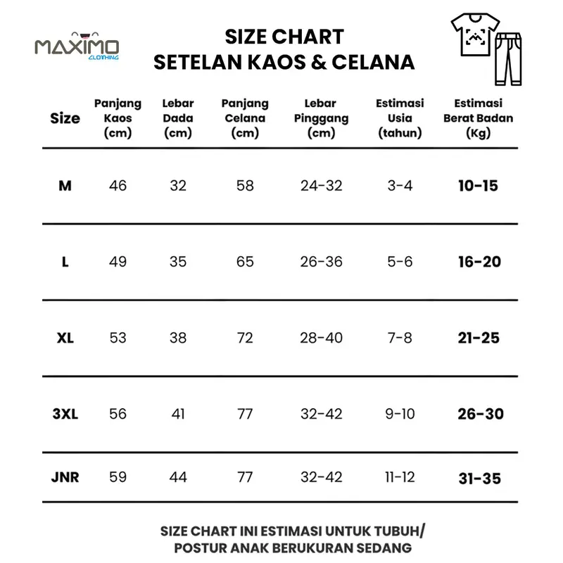 Setelan Baju Kaos Anak - 010321 dan Celana Kargo Parasut Panjang 3 warna - untuk Usia 4 Hingga 12 Tahun - Fashion Anak 1