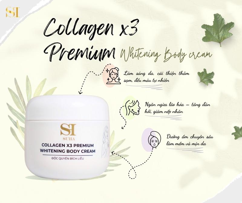 Suha Body Cream - Collagen X3 Premium - Kem Dưỡng Trắng Da Toàn Thân – SUHA Cosmetic