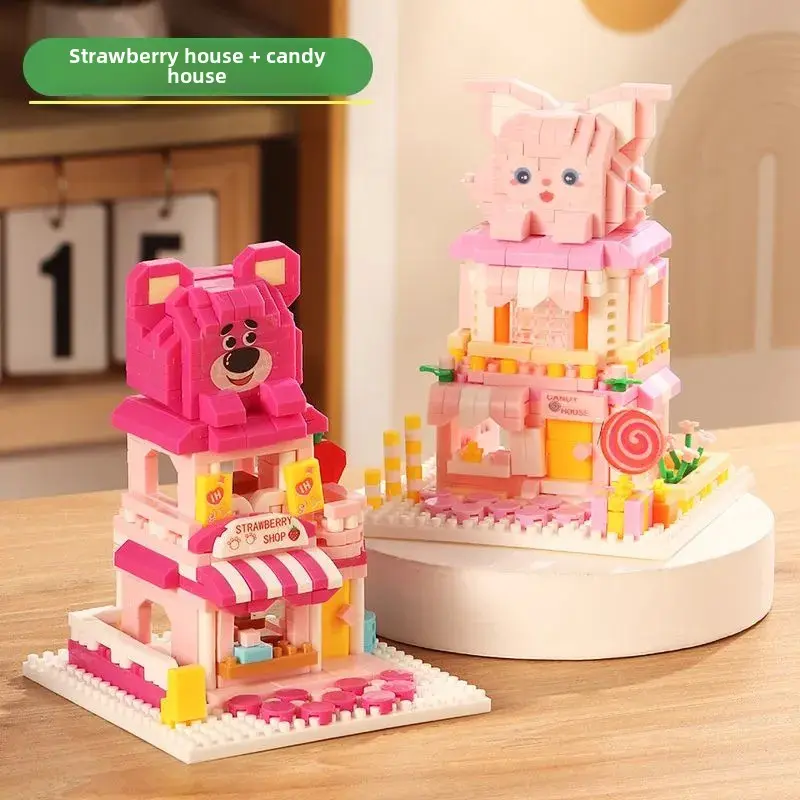 Mainan Balok Susun Partikel Kecil Mainan Anak Kartun Mainan Edukasi DIY 3D Puzzle Nano Block 3