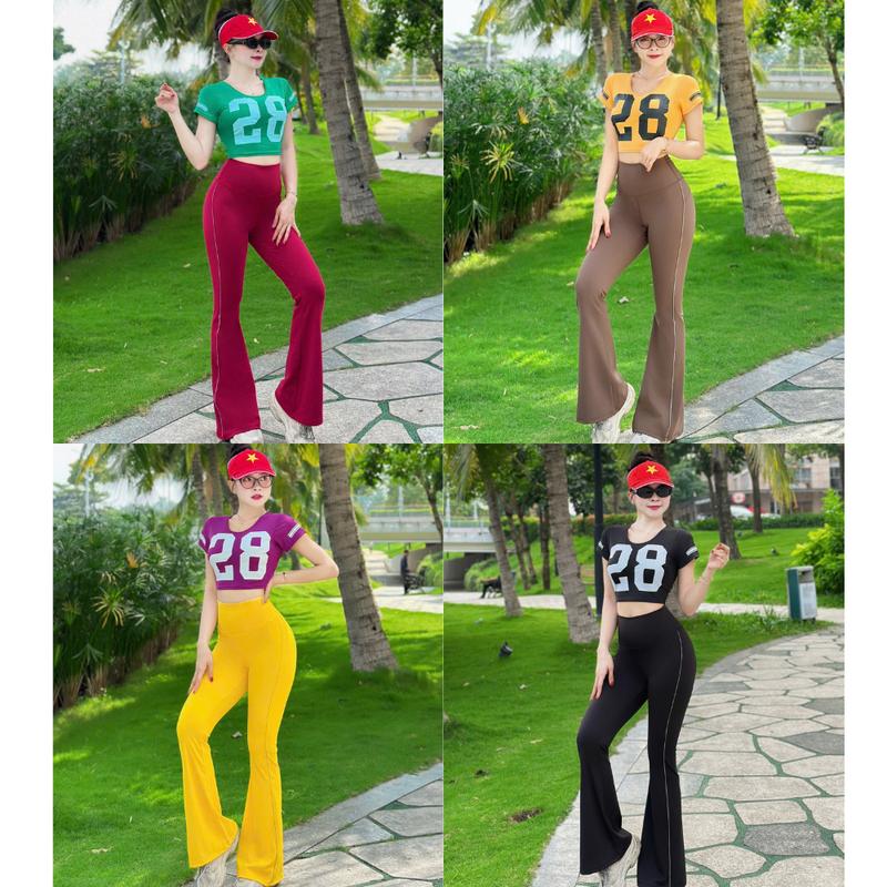 Quần Legging Ống Loe Cao Cấp Nâng Dáng Đồ tập nữ PL Sport Size M đến 3XL Vải Poly 2Za Cao Cấp Co Giãn 4 Chiều Chống UV Thoáng Mát