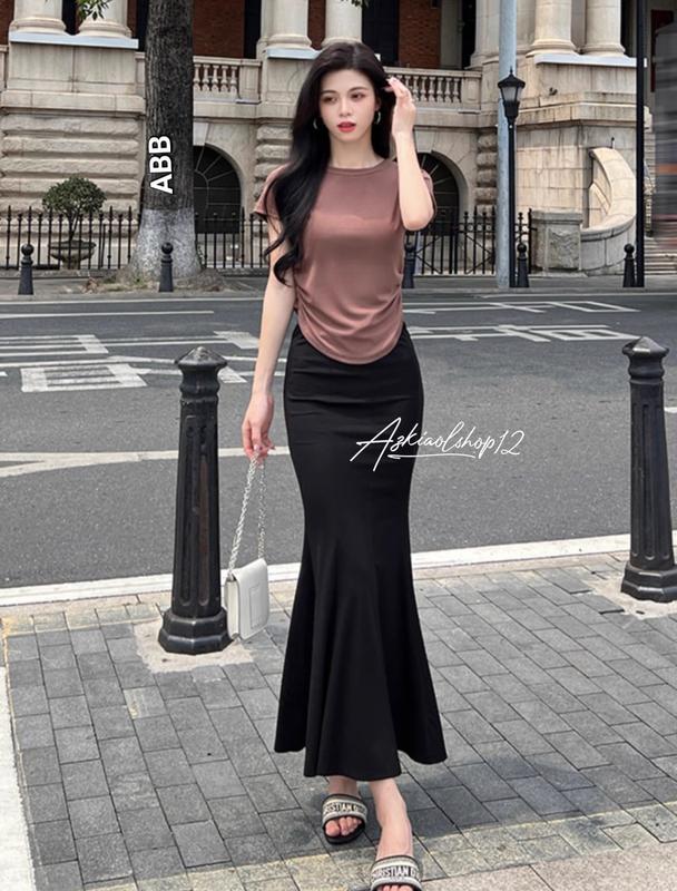 Azkia Rok Bawahan Wanita Span Formal Panjang Murah Lingkar Pinggang 70 ...