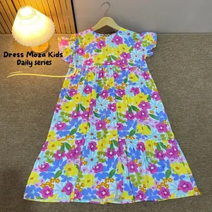 DRESS REMAJA Moza Teens 8-13Tahun Pakaian Anak Perempuan Remaja Fashion Daster Kids Midi Motif Bunga Cantik Bahan Adem Nyaman Di Pakai