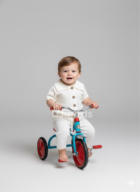 TERLARIS N0. 1 | TRF Kids Ambar Set Knit Setelan Bayi & Anak Setelan Rajut Anak 0-2thn Rajut Premium Quality dengan Desain Polo dan Celana Pendek Fashion Style Baju Rajut Anak cowo