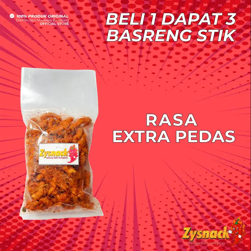 TERLARIS NO.1 | PROMO BELI 1 DAPAT 3 USUS CRISPY 50 GRAM CEMILAN Pedas Gurih Daun Jeruk by Zysnack Bumbu Melimpah 3