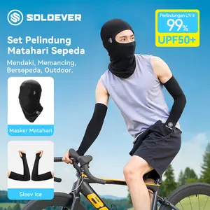 【COD】 SOLOEVER Cooling Sleeve + Mask Set, UPF50+ UV Protection for Outdoor Sports, Cycling, Fishing & Hiking