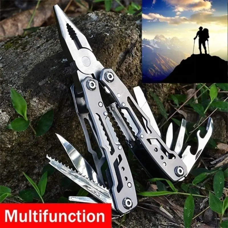NEW Creative 15 IN 1 Multi Tools Folding Pliers Camping Outdoor Survival with Nylon Bag