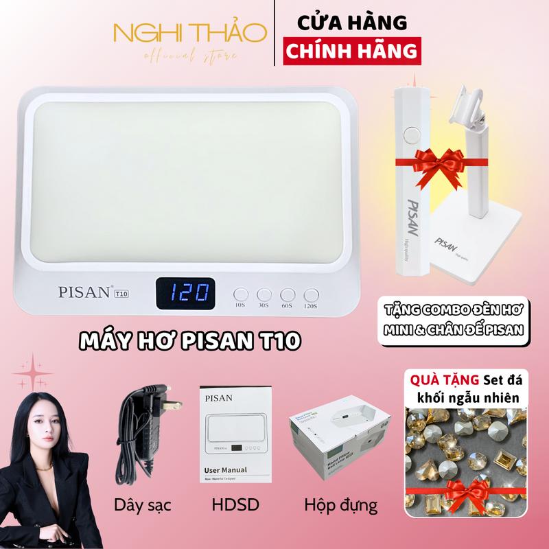  Máy hơ gel T10 PISAN khoang vừa 2 tay  Tặng set đá khối ngẫu nhiên +combo đèn hơ mini và chân đế  