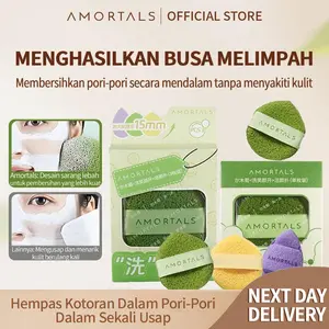 AMORTALS sponge cuci muka face wash spons ajaib serbaguna Pembersihan wajah spons Menghapus Makeup Bersihkan Wajahalat facial treatment
