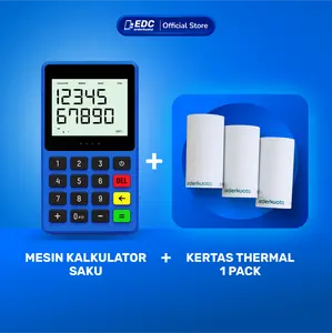 Kalkulator Saku Praktis Pas dan Sebaguna Mudah Dibawa Kemana-mana dengan bonus Kertas Thermal 1 Pack
