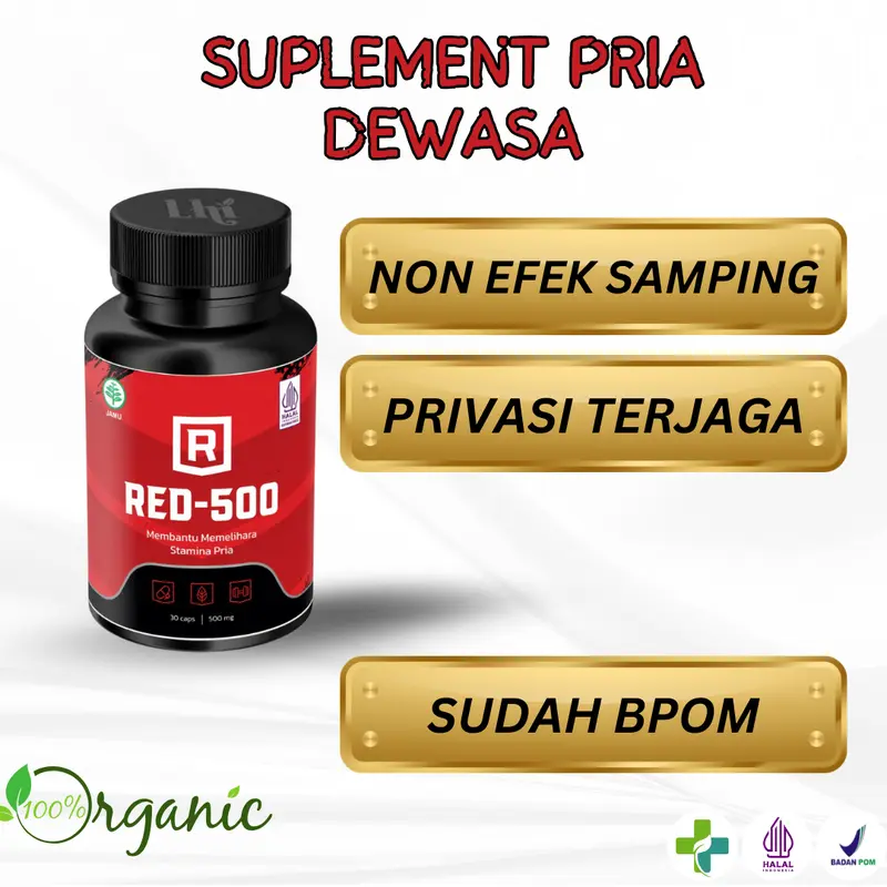 RED 500 - Suplement Herbal Untuk Kesehatan Pria Dewasa Isi 30 0