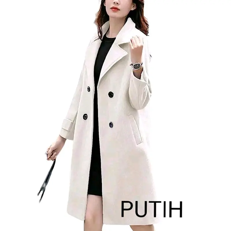 DEHASBI Jaket Long Coat Wanita korean Style Nyaman Tebal 0