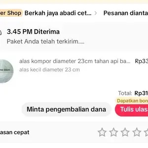 alas kompor diameter 23cm tahan api bahan berkualitas anti gosong