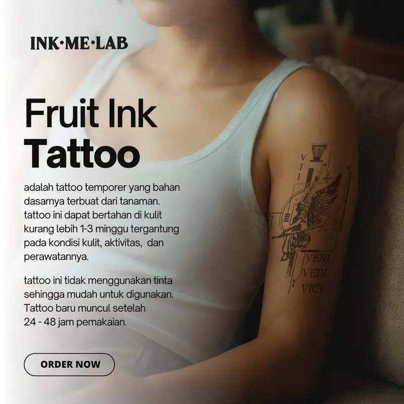 Fruit Ink Tatto Oldschool 1 By Inkmelab - Tato Temporer Bertahan 2-3 Minggu 1