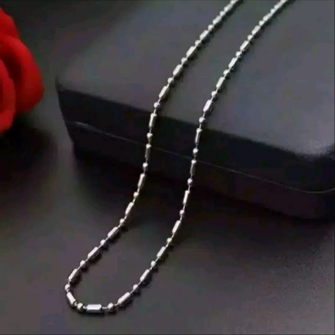 Kalung Titanium ori Mci Pria & Wanita Oryginal Motif Bambu Stainless Steel kalung italy kekinian